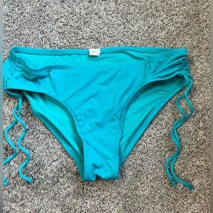 women’s blue bikini bottoms!